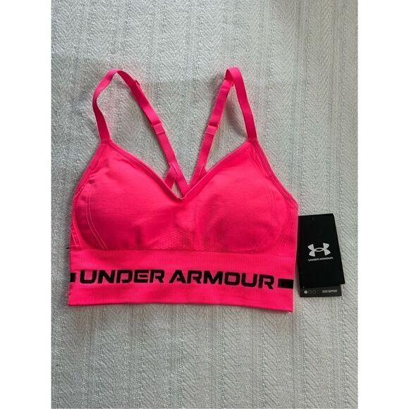 UNDER ARMOUR Women’s XSmall Seamless Low Long Heather Bra - Picture 3 of 14